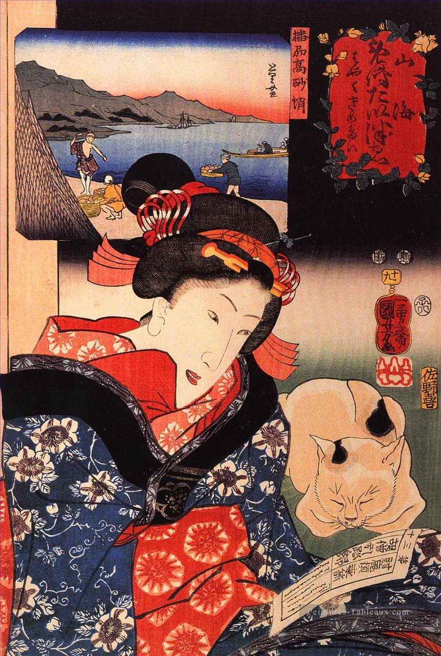 women 9 Utagawa Kuniyoshi Japanese Peintures à l'huile